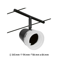 CorDuo Seilsystem Cone Einzelspot GU5,3 max. 10W 12V Schwarz