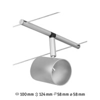 CorDuo Seilsystem Cup Einzelspot GU5,3 max. 10W 12V Chrom ma