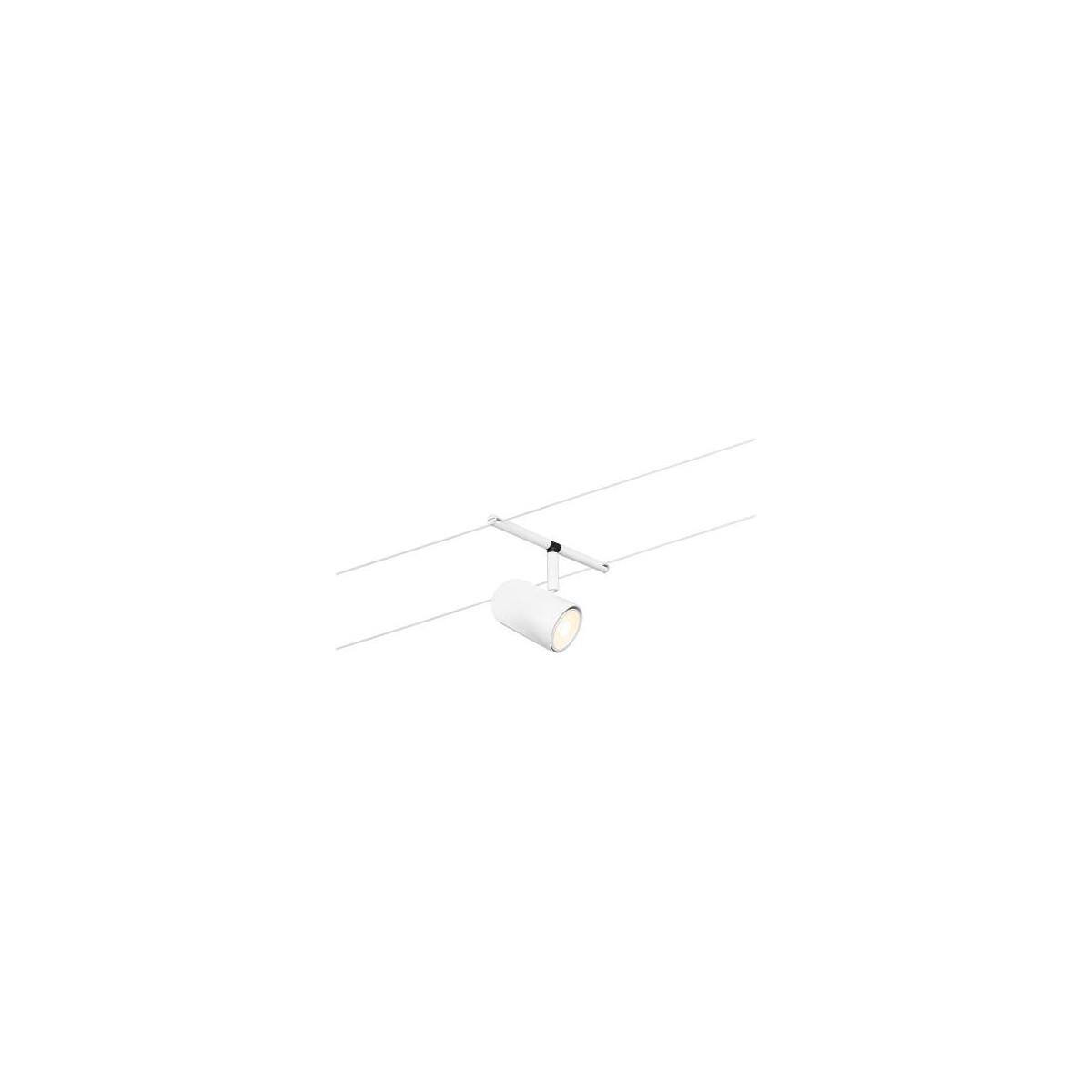 CorDuo Seilsystem Cup Einzelspot GU5,3 max. 10W 12V Weiß matt Chrom