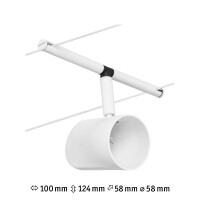 CorDuo Seilsystem Cup Einzelspot GU5,3 max. 10W 12V Wei&szli