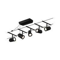 CorDuo Seilsystem Cup Basisset GU5,3 max. 5x10W 230/12V Schw