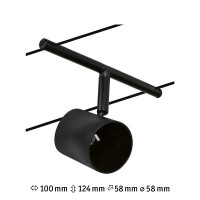 CorDuo Seilsystem Cup Einzelspot GU5,3 max. 10W 12V Schwarz 