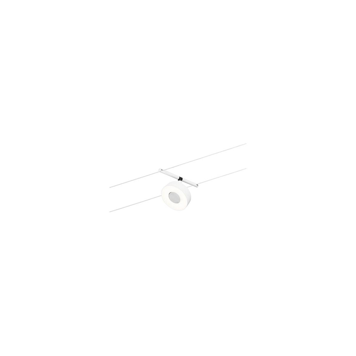 CorDuo LED Seilsystem Circle Einzelspot 180lm 5W 3000K 12V Weiß matt Chrom