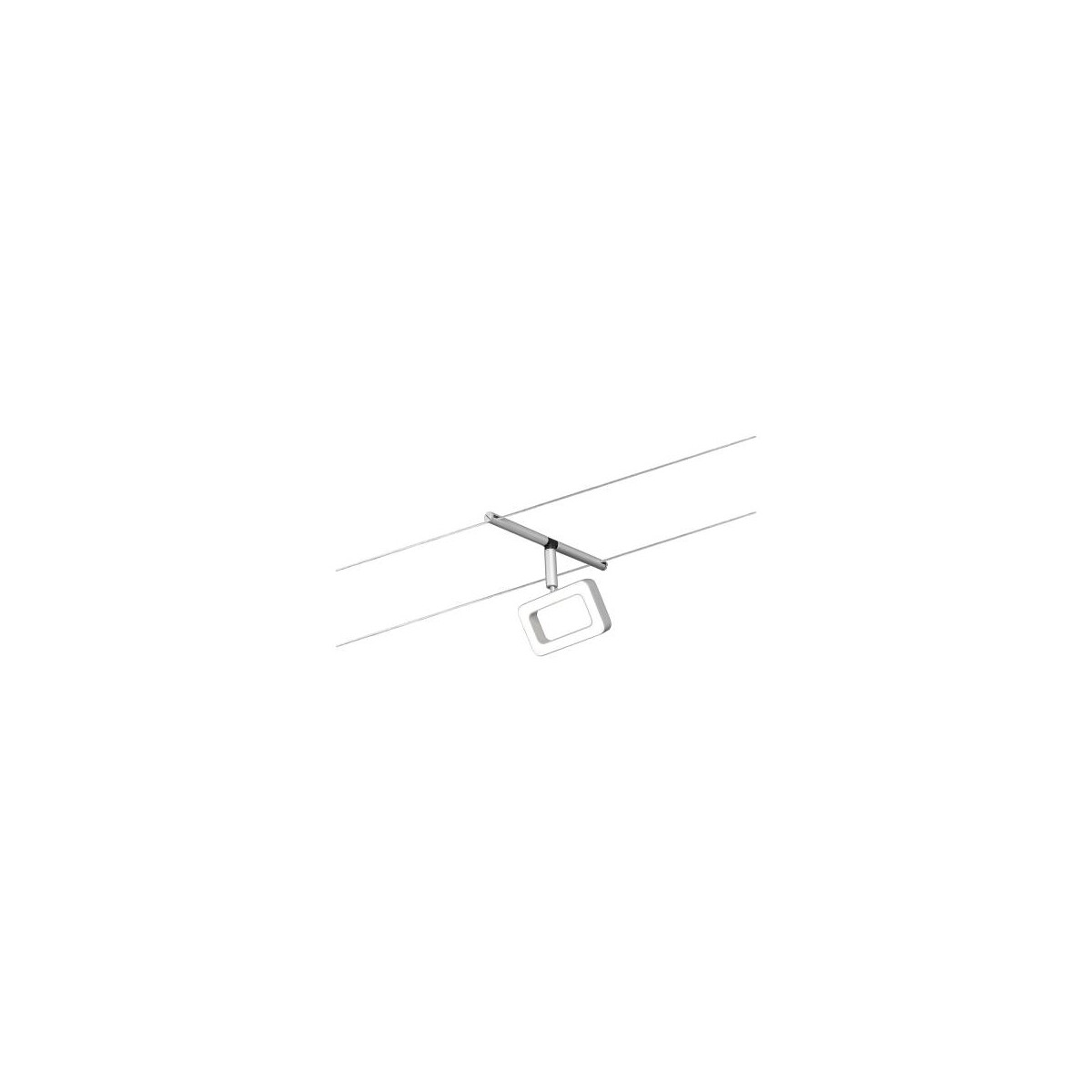 CorDuo LED Seilsystem Frame Einzelspot 280lm 4,8W 3000K 12V Chrom matt Chrom
