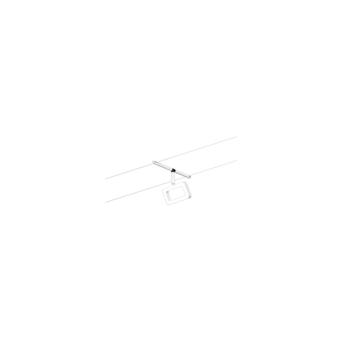 CorDuo LED Seilsystem Frame Einzelspot 280lm 4,8W 3000K 12V Weiß matt Chrom