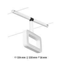 CorDuo LED Seilsystem Frame Einzelspot 280lm 4,8W 3000K 12V 