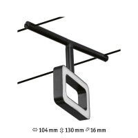 CorDuo LED Seilsystem Frame Einzelspot 280lm 4,8W 3000K 12V 