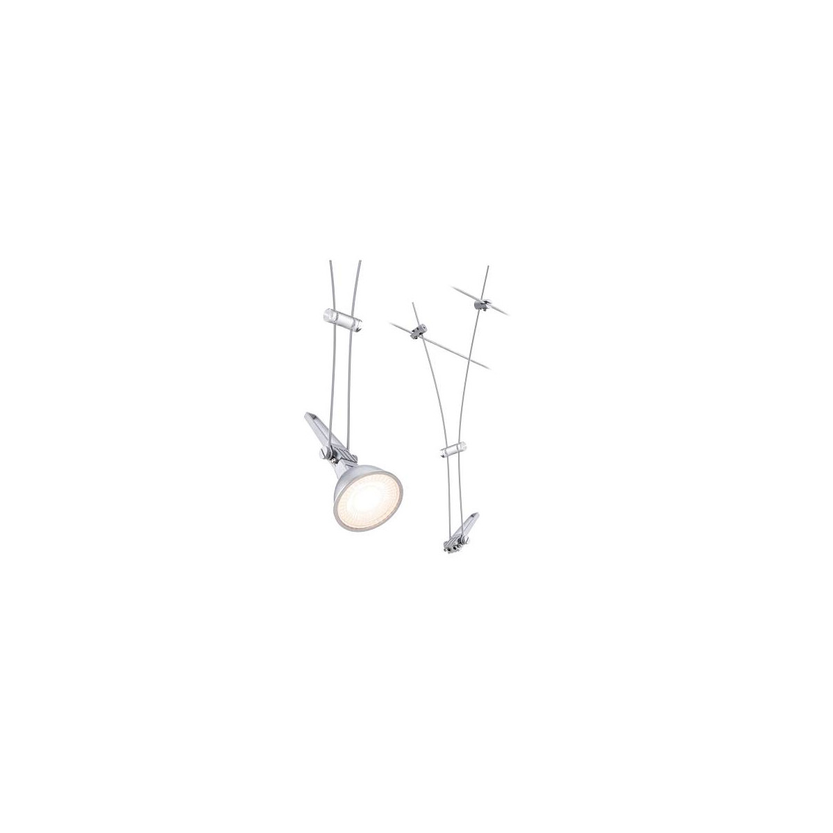 CorDuo Seilsystem Comet Einzelspot GU5,3 max. 50W dimmbar 12V Chrom matt