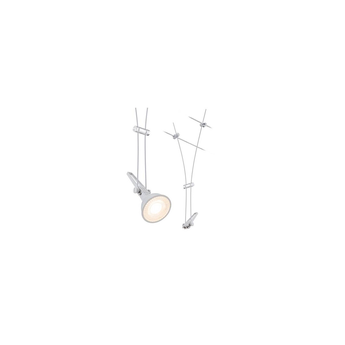 CorDuo Seilsystem Comet Einzelspot GU5,3 max. 50W dimmbar 12V Weiß matt