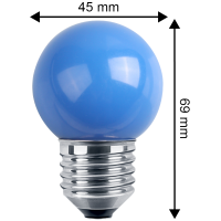 LED Deko MiniGlobe 1W E27 blau 2