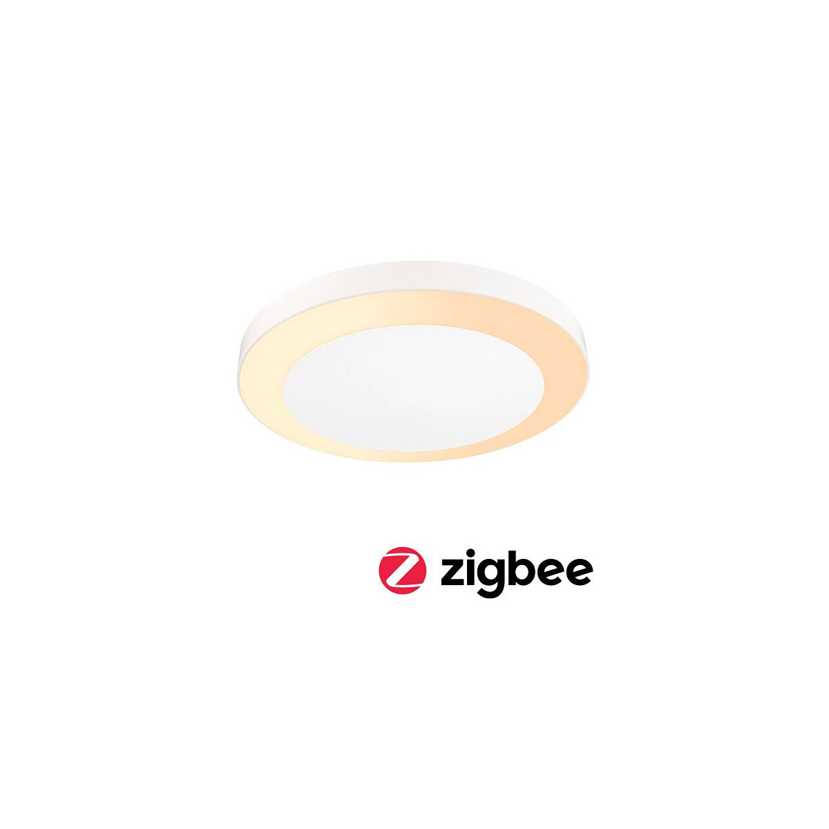 LED Deckenleuchte Smart Home Zigbee Circula Dämmerungssensor insektenfreundlich IP44 rund 320mm Tunable Warm 14W 880lm 230V Weiß Kunststoff