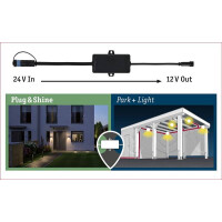 Park + Light Verteiler 24V-12V IP67 Schwarz 3