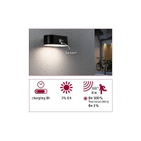 Solar LED Außenwandleuchte Adya Bewegungsmelder IP44 3