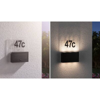 Solar LED Hausnummernleuchte Neda Bewegungsmelder IP44 3000K