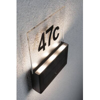 Solar LED Hausnummernleuchte Neda Bewegungsmelder IP44 3000K