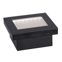 Solar LED Bodeneinbauleuchte Domenic IP67 3000K 80x80mm Schw