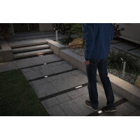 Solar LED Bodeneinbauleuchte Domenic IP67 3000K 80x80mm Schw
