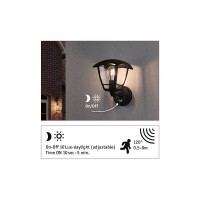Außenwandleuchte Classic Curved Bewegungsmelder IP44 e