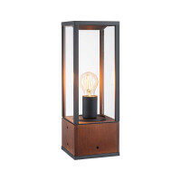 Lichtobjekt Timba IP44 eckig 400mm max. 60W 230V Holz E27 Ho