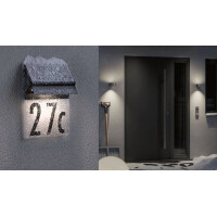 Solar LED Hausnummernleuchte Neda IP44 3000K 14lm Schwarz 3