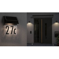 Solar LED Hausnummernleuchte Neda IP44 3000K 14lm Schwarz 4