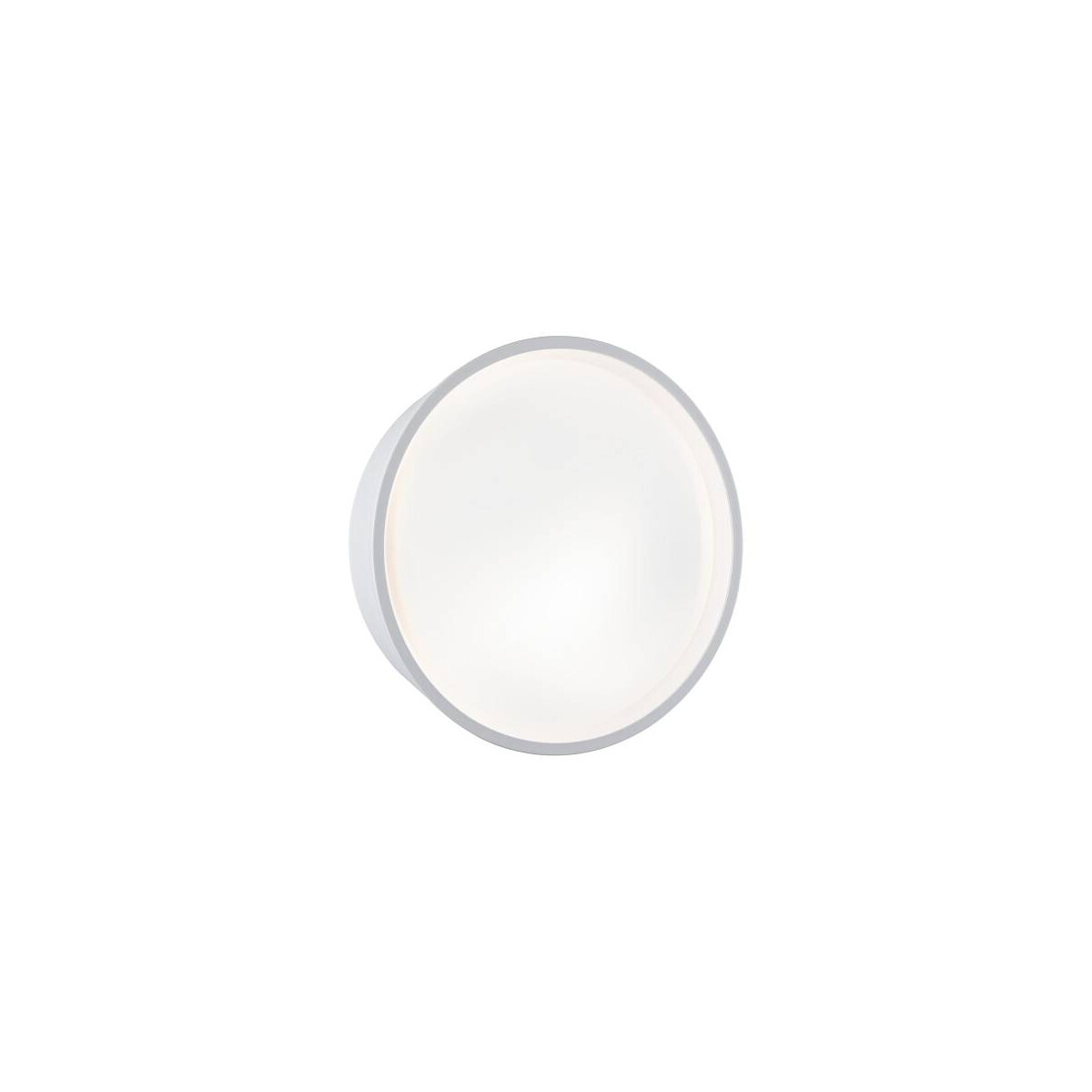 LED Außenwandleuchte Platomo seewasserresistent IP44 rund 180mm 3000K 14,5W 1200lm 230V Weiß Kunststoff