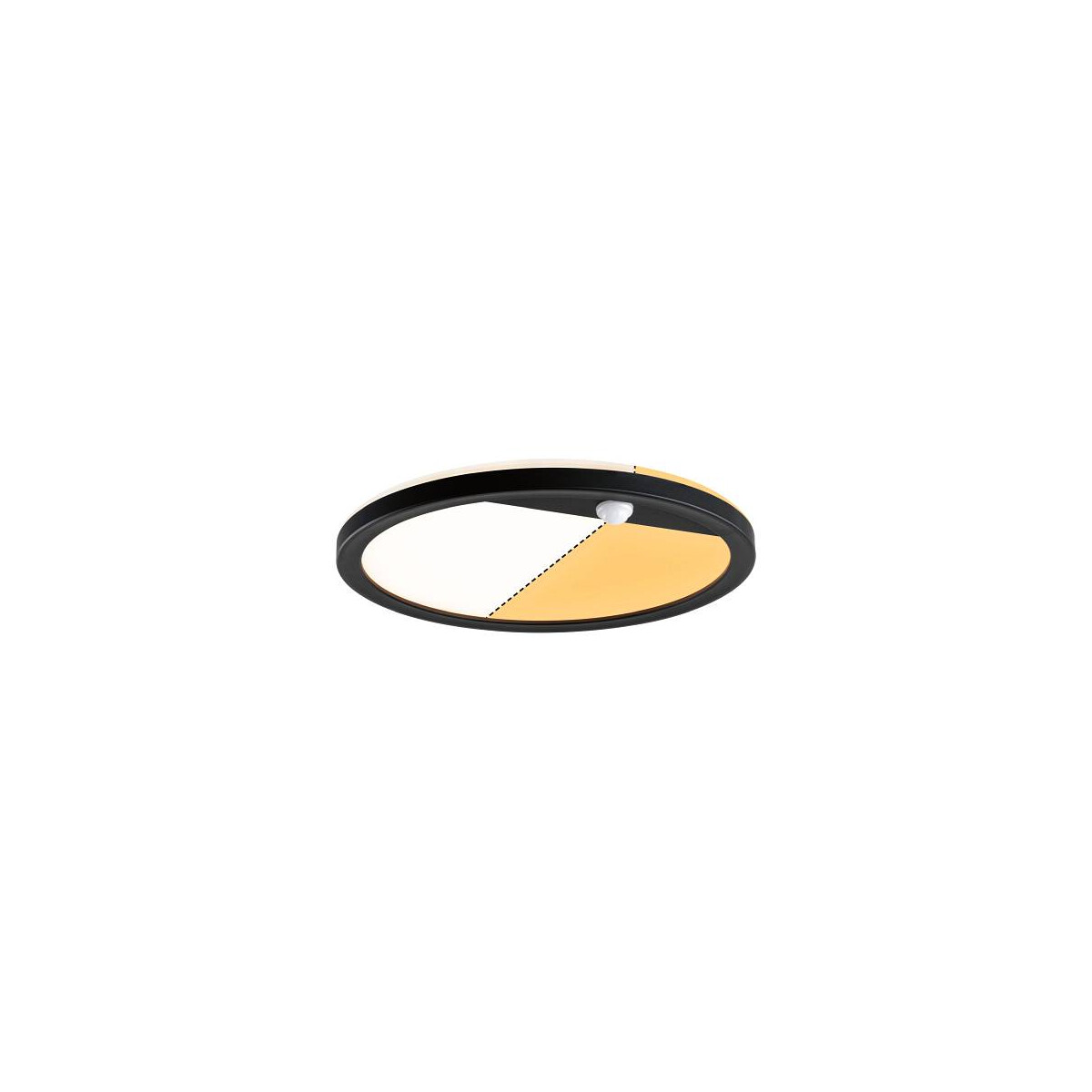 LED Außenpanel Lamina Backlight Bewegungsmelder insektenfreundlich IP44 rund 280mm Tunable Warm 14W 1150lm 230V Schwarz Kunststoff