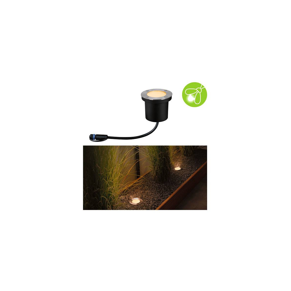 Plug & Shine LED Bodeneinbauleuchte Floor Einzelleuchte Insektenfreundlich IP67 2200K 4,5W Anthrazit