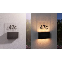 Solar LED Hausnummernleuchte Neda Bewegungsmelder insektenfr