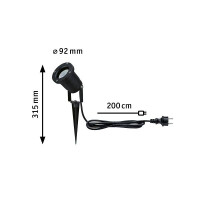 LED Gartenstrahler Goldlicht insektenfreundlich IP65 rund 92