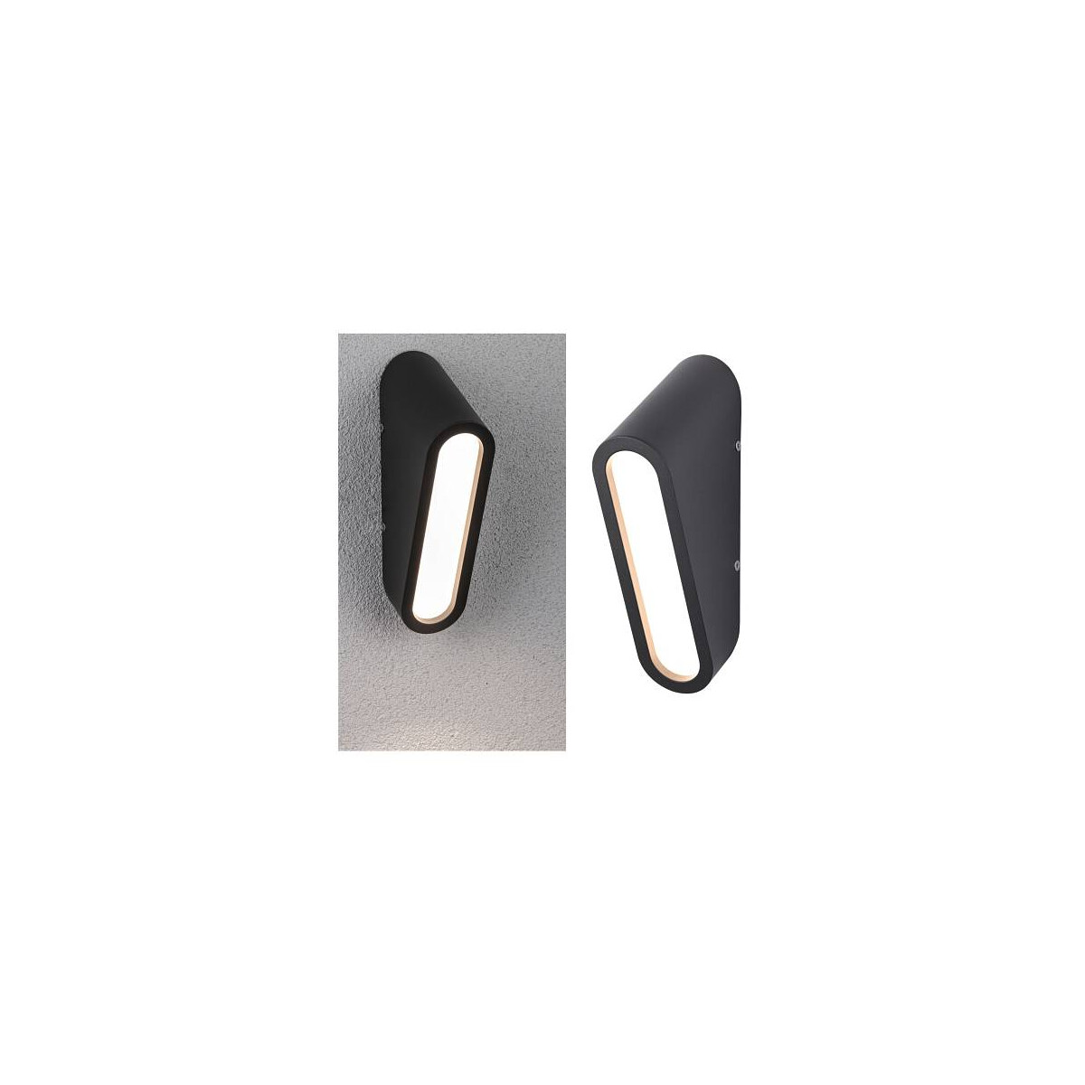 LED Außenwandleuchte Cliff seewasserresistent IP44 64x116mm 3000K 9,5W 300lm 230V Anthrazit Aluminium