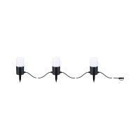 Plug & Shine LED Lichterkette Tubs IP44 3000K 3x2W Anthr