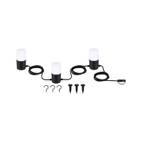 Plug & Shine LED Lichterkette Tubs IP44 3000K 3x2W Anthr