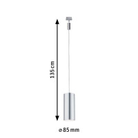 URail LED Pendel Barrel 370lm 6W 2700K 230V Chrom matt Alu e