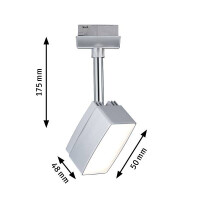 URail Schienenspot Pedal Einzelspot 395lm 5W 2700K 230V Chro
