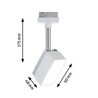 URail Schienenspot Pedal Einzelspot 395lm 5W 2700K 230V Wei&