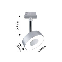 URail LED Schienenspot Circle Einzelspot 222lm 5,3W 2700K 23