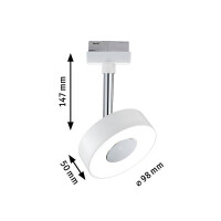 URail LED Schienenspot Circle Einzelspot 222lm 5,3W 2700K 23