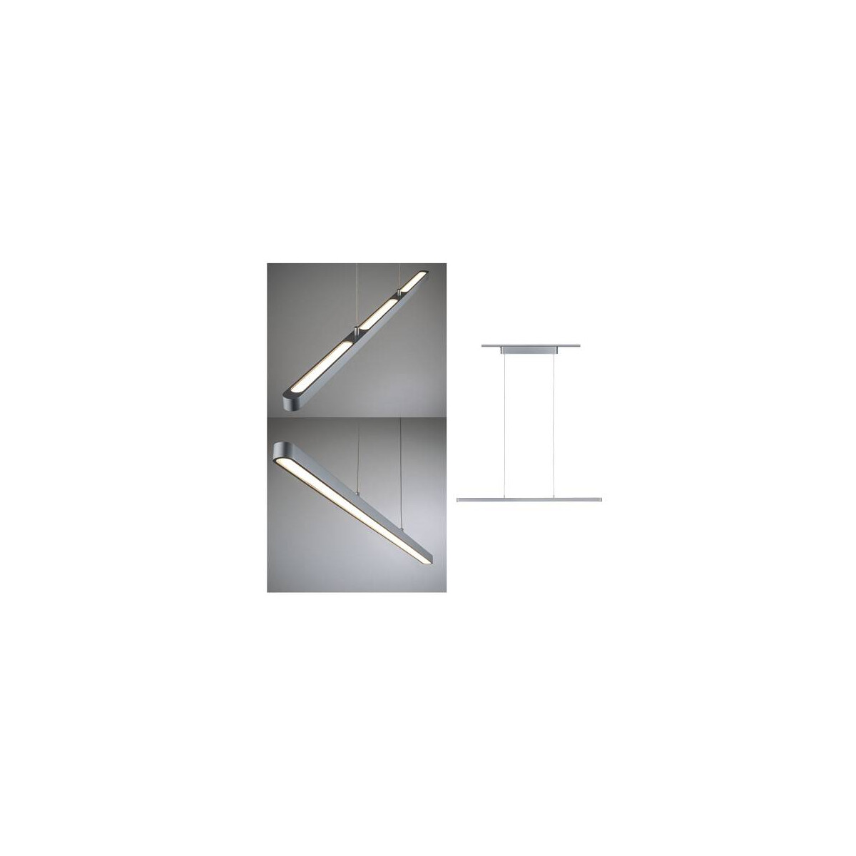 Paulmann URail LED Pendel Lento 1800lm 41W 2700K dimmbar 230V Chrom m ...
