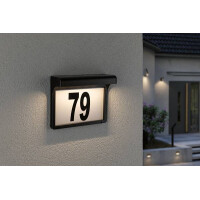 Solar LED Hausnummernleuchte Dayton II IP44 3000K 2lm Schwar