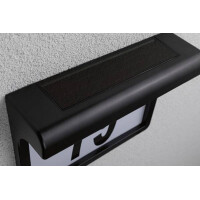 Solar LED Hausnummernleuchte Dayton II IP44 3000K 2lm Schwar