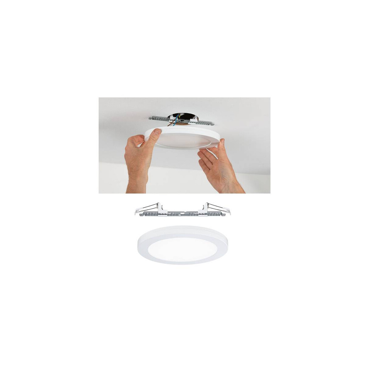 LED Einbaupanel 2in1 Cover-it rund 225mm 1200lm 4000K Weiß matt