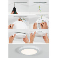 LED Einbaupanel 2in1 Cover-it rund 225mm 1200lm 4000K Wei&sz