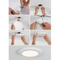 LED Einbaupanel 2in1 Cover-it rund 225mm 1200lm 4000K Wei&sz