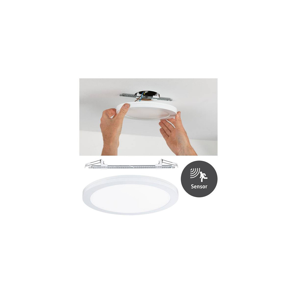LED Einbaupanel 2in1 Cover-it rund 330mm 1700lm 4000K Weiß matt