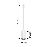 URail Pendel Corus E27 max. 50W dimmbar 230V Weiß 5
