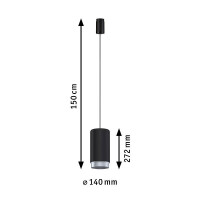 URail Pendel Corus E27 max. 50W dimmbar 230V Schwarz 5