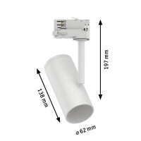 ProRail3 Schienenspot Apol E27 max. 50W dimmbar 230V Wei&szl