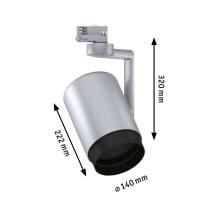 ProRail3 Schienenspot Asthene E27 max. 50W dimmbar 230V Chro
