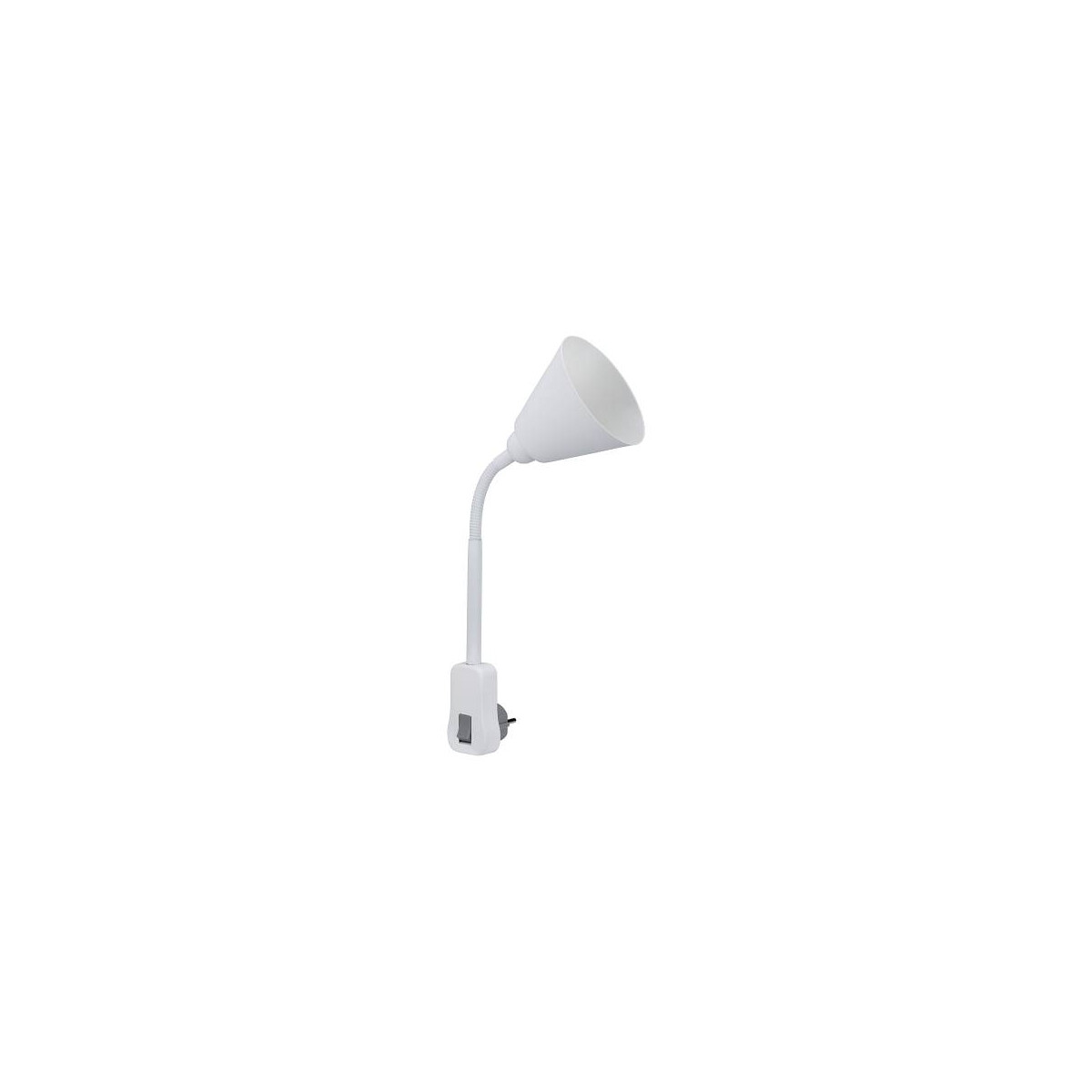 Paulmann 95428 Steckerleuchte Junus mit Flexarm max. 20 Watt Lampe Weiß Metall, Kunststoff Licht E14 ohne Leuchtmittel
